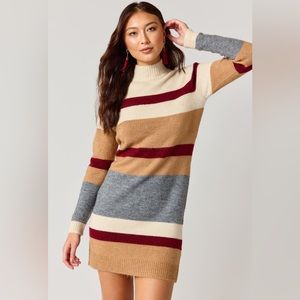 Striped sweater dress